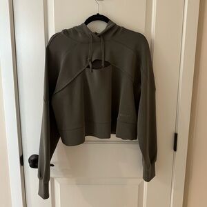 Lululemon Get Centred Cropped Hoodie - Grey Sage - Size 10 - Great condition!